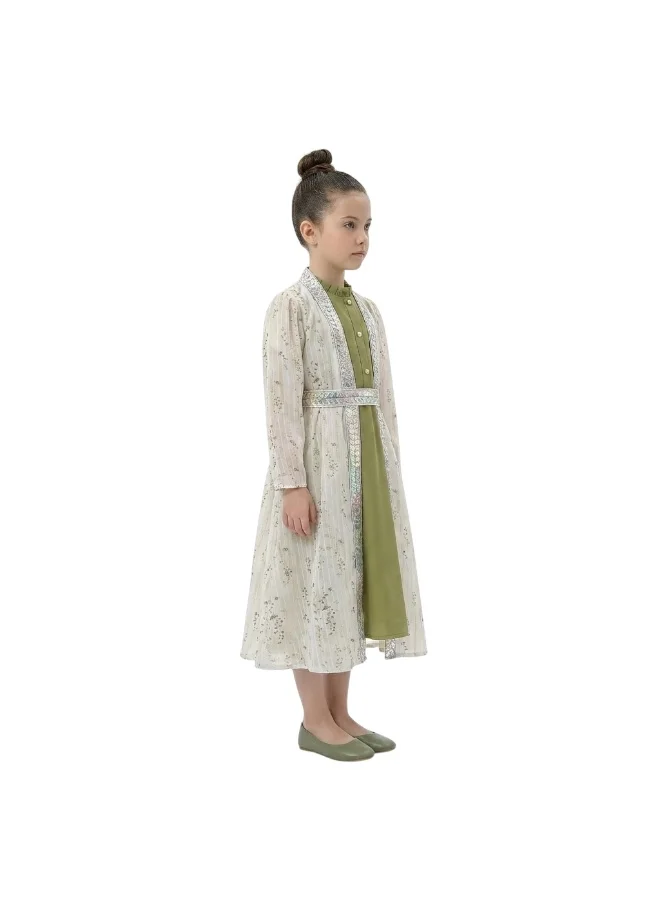 Bidani Yasmin Olive Kaftan Jalabiya